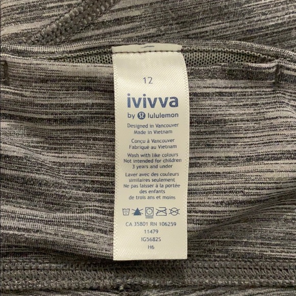 gray ivivva leggings, girls size 12 - Picture 6 of 6